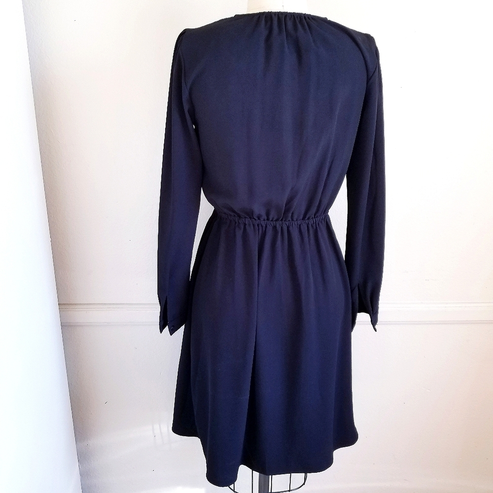 Michael Kors Black Midi Wrap Dress‎ Small - Picture 5 of 10